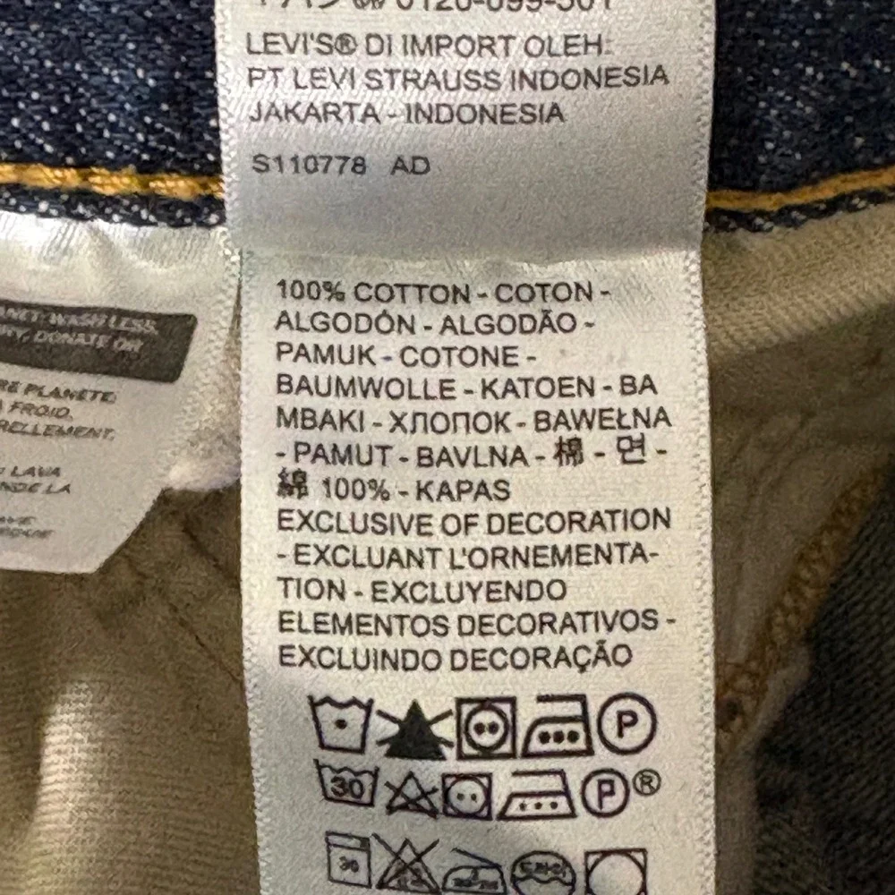 Levis 559 Mens Relaxed Straight Leg Jeans Medium Wash Blue 31x30 Cotton AQ494